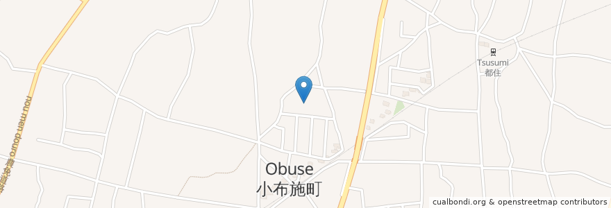 Mapa de ubicacion de 小布施町 en Япония, Нагано, 上高井郡, 小布施町.