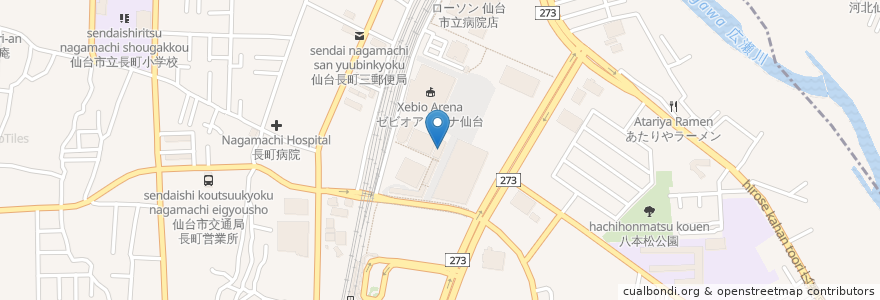 Mapa de ubicacion de Le Bistro Goto en Japonya, 宮城県, 仙台市, 太白区.