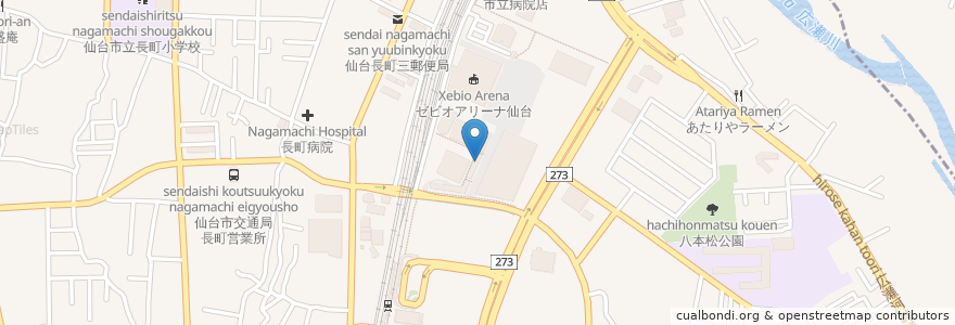 Mapa de ubicacion de 奄美きっちん en ژاپن, 宮城県, 仙台市, 太白区.