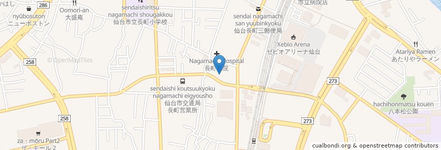 Mapa de ubicacion de アマンプロ en Japón, Prefectura De Miyagi, 仙台市, 太白区.