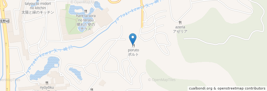 Mapa de ubicacion de ポルト en ژاپن, 長野県, 北佐久郡, 軽井沢町.