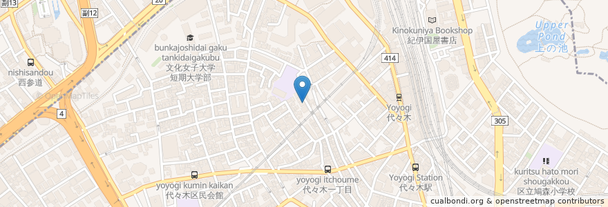 Mapa de ubicacion de Bar flat en 일본, 도쿄도, 신주쿠, 시부야구.