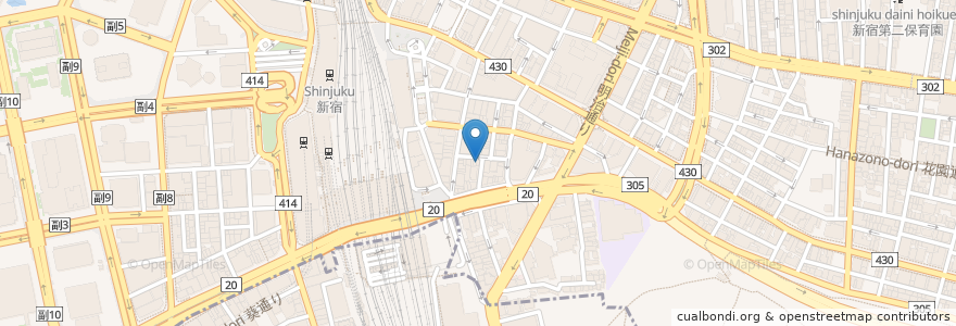 Mapa de ubicacion de Bae CANDY Shinjuku en 日本, 東京都, 新宿区.