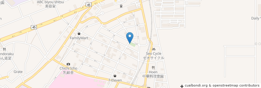Mapa de ubicacion de 銀杏町緑地 en 일본, 미야기현, 仙台市, 宮城野区.