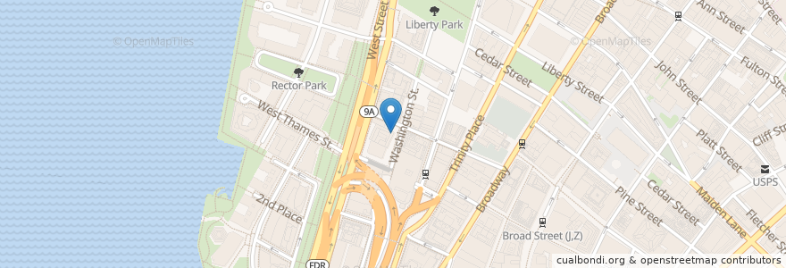 Mapa de ubicacion de Clinton Hall en Соединённые Штаты Америки, Нью-Йорк, Нью-Йорк, Округ Нью-Йорк, Manhattan Community Board 1, Манхэттен.