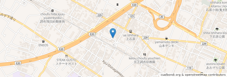 Mapa de ubicacion de スナック　ひまつぶし en 日本, 東京都, 調布市.