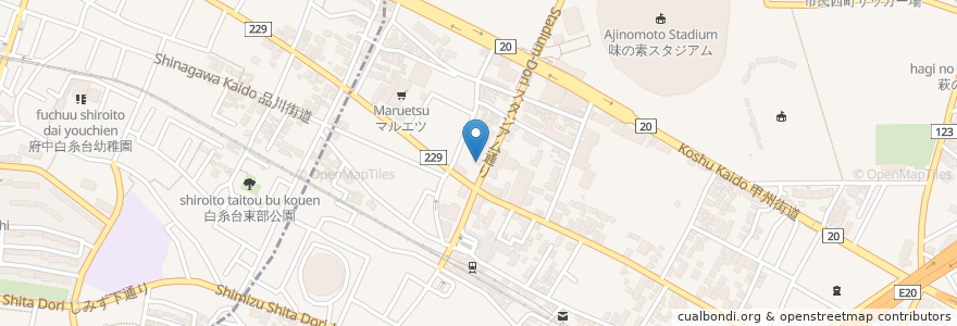 Mapa de ubicacion de Tobitakyu Internal Medicine Clinic en Japan, Tokyo, Chofu.