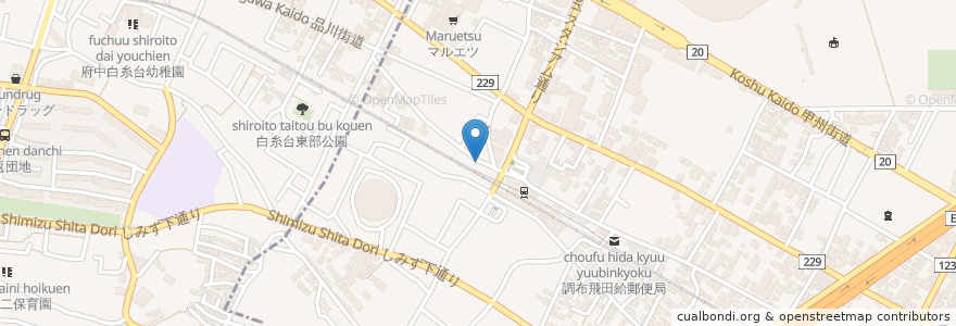 Mapa de ubicacion de 大勝軒 en Japan, Tokio, 調布市.