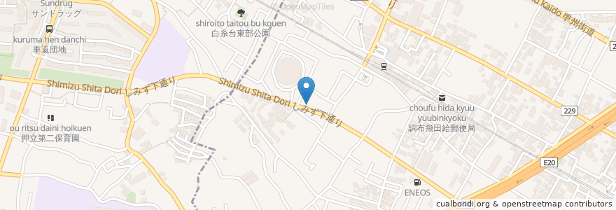 Mapa de ubicacion de 榎本内科クリニック en 日本, 東京都, 府中市, 調布市.
