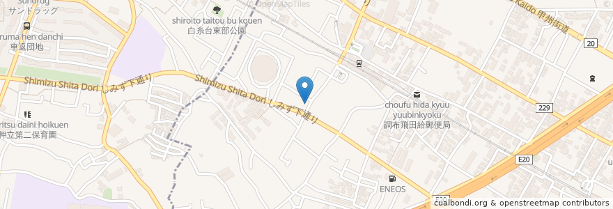 Mapa de ubicacion de 極旨じゅん屋 en Japan, Tokio, 調布市.