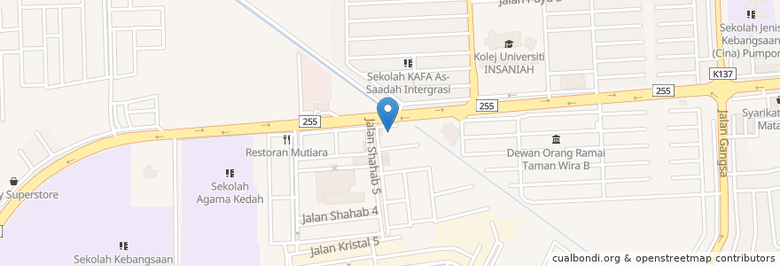 Mapa de ubicacion de Klinik Pergigian Ramli en Malezya, Kedah, Kota Setar.