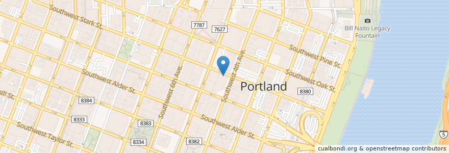 Mapa de ubicacion de PMC en Verenigde Staten, Oregon, Portland, Multnomah County.