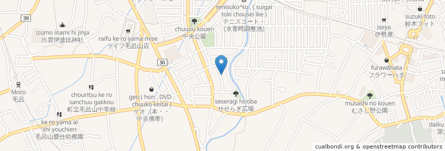 Mapa de ubicacion de 毛呂山整形外科内科 en 일본, 사이타마현, 入間郡, 毛呂山町.