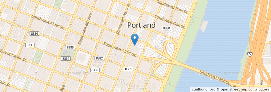 Mapa de ubicacion de PDX Acupuncture en United States, Oregon, Portland, Multnomah County.