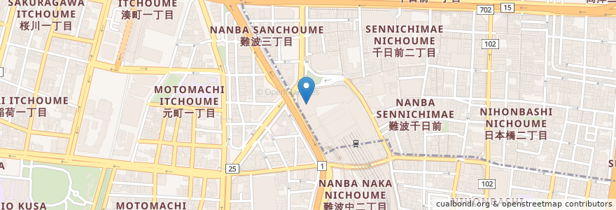 Mapa de ubicacion de MUFG Bank en Japan, Osaka Prefecture, Osaka, Naniwa Ward.