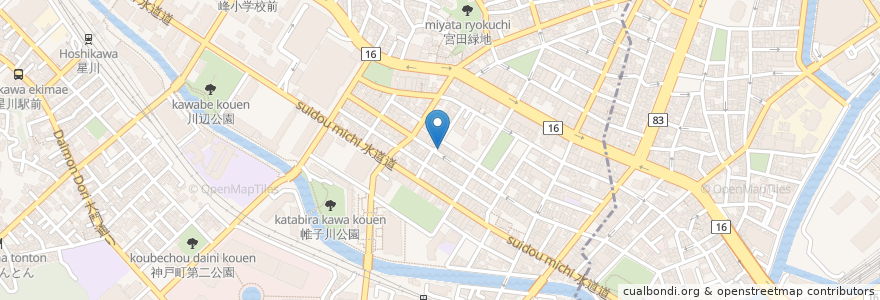 Mapa de ubicacion de カフェ＆バー いつものところ en Japan, Kanagawa Prefecture, Yokohama.