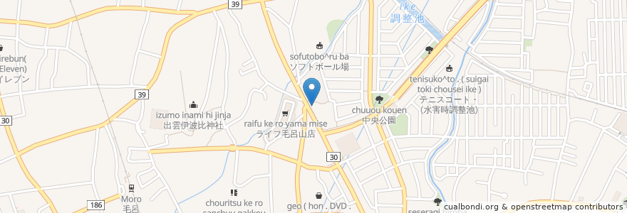 Mapa de ubicacion de 久兵衛 en Japão, 埼玉県, 入間郡, 毛呂山町.