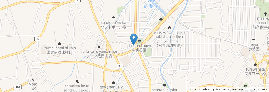 Mapa de ubicacion de 喫茶ガーデン en 日本, 埼玉县, 入間郡, 毛呂山町.