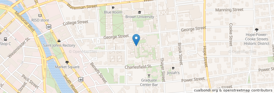 Mapa de ubicacion de Sigma Chi Fraternity en Stati Uniti D'America, Rhode Island, Providence County, Providence.