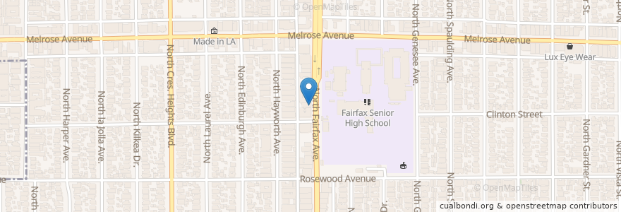 Mapa de ubicacion de The Cinefamily en Estados Unidos De América, California, Los Angeles County, Los Ángeles.