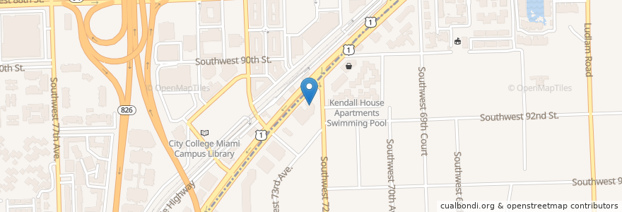 Mapa de ubicacion de Bank of America Financial Center en Amerika Syarikat, Florida, Miami-Dade County.