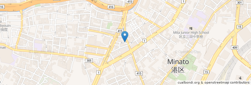 Mapa de ubicacion de 串焼 どんどん 別館 en Japón, Tokio, Minato.