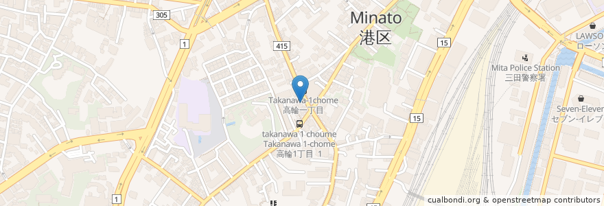 Mapa de ubicacion de オーベル薬局 en Japon, Tokyo, 港区.