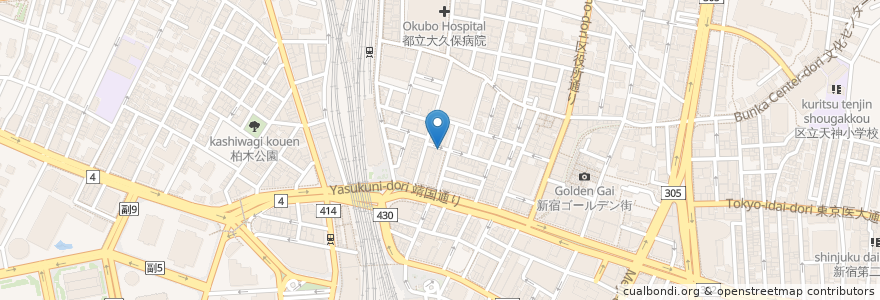 Mapa de ubicacion de ラーメン一蘭 en Japonya, 東京都, 新宿区.