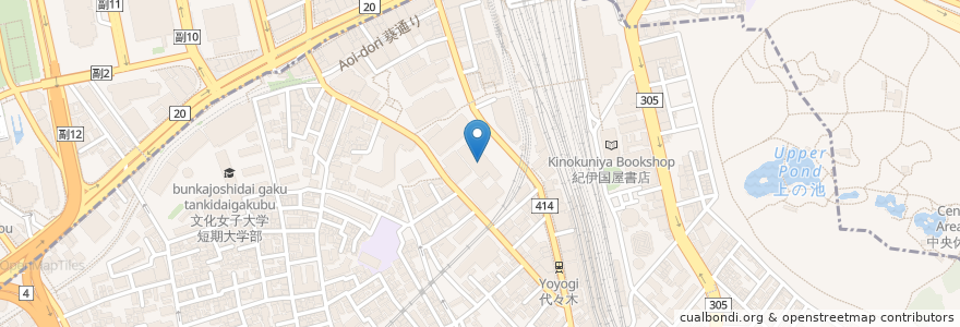 Mapa de ubicacion de JR東京総合病院 en Jepun, 東京都, 新宿区, 渋谷区.