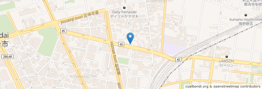 Mapa de ubicacion de らーめん堂仙台っ子 花京院店 en اليابان, 宮城県, 仙台市, 青葉区.