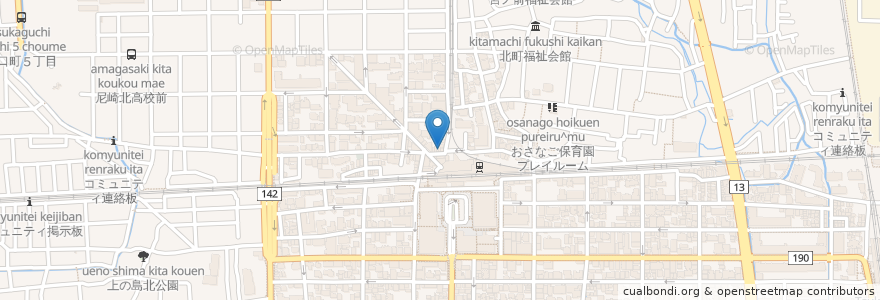Mapa de ubicacion de 東昇軒 en Jepun, 兵庫県, 尼崎市.