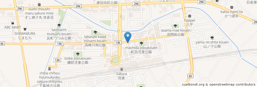 Mapa de ubicacion de 愛夢アカデミー en Japón, Prefectura De Chiba, 佐倉市.
