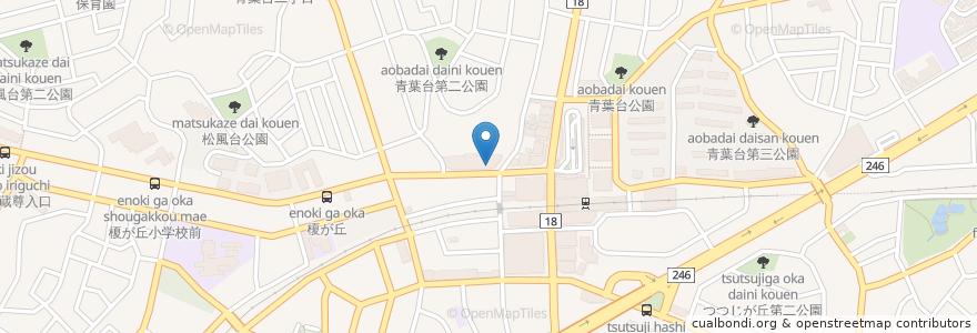 Mapa de ubicacion de HAC調剤薬局 en Japan, Präfektur Kanagawa, Yokohama, 青葉区.