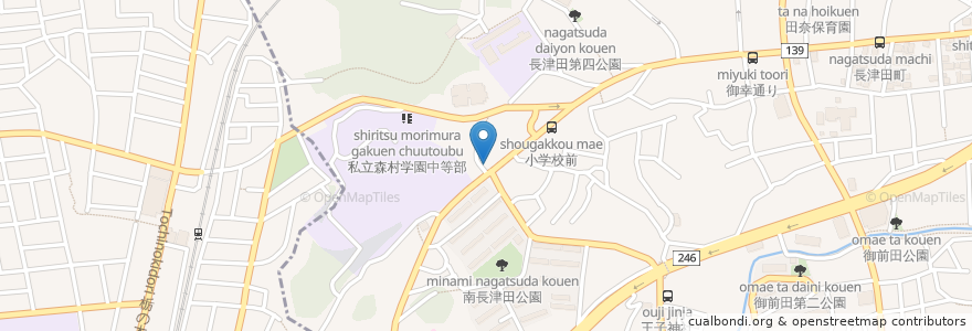 Mapa de ubicacion de 島津メディカルクリニック en Japón, Prefectura De Kanagawa, Yokohama, 緑区.
