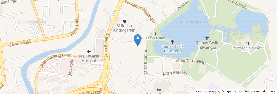 Mapa de ubicacion de SK Jalan Kuantan 1 en Malesia, Selangor, Kuala Lumpur.