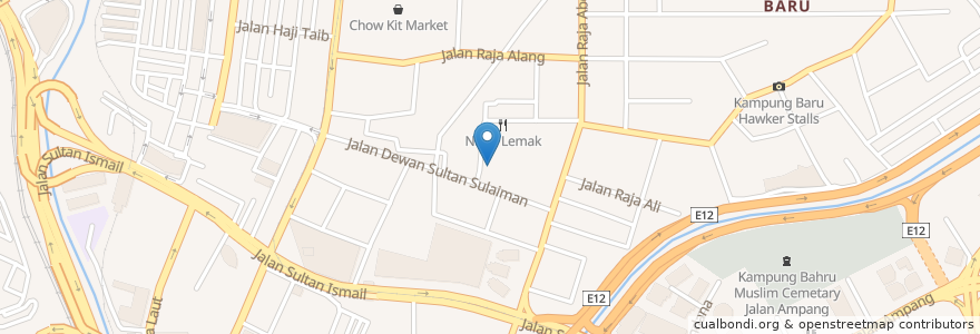 Mapa de ubicacion de Kelab Sultan Sulaiman en Malaisie, Selangor, Kuala Lumpur.