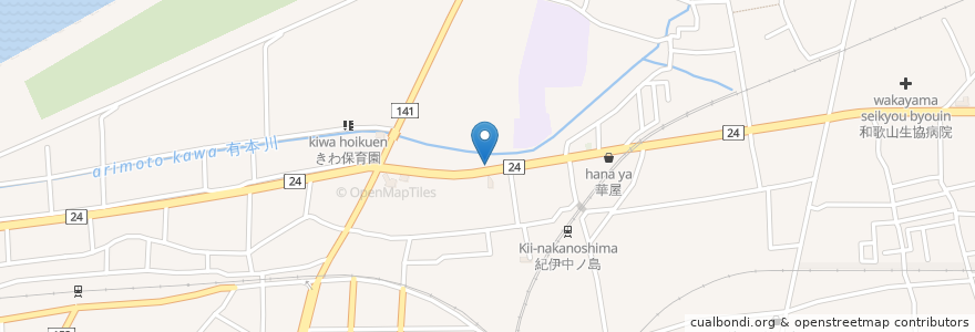 Mapa de ubicacion de 阪和駅前 en Giappone, Prefettura Di Wakayama, 和歌山市.
