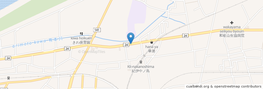 Mapa de ubicacion de 阪和駅前 en Japan, Präfektur Wakayama, 和歌山市.