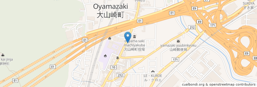 Mapa de ubicacion de 大山崎町立中央公民館 en 日本, 京都府, 乙訓郡, 大山崎町.