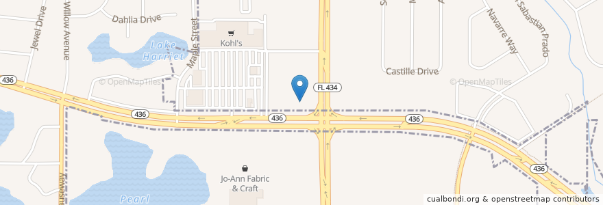 Mapa de ubicacion de Mobil en 美利坚合众国/美利堅合眾國, 佛罗里达州/佛羅里達州, Seminole County, Altamonte Springs.