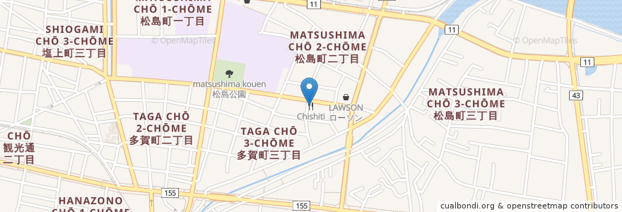 Mapa de ubicacion de Chishiti en Japan, Präfektur Kagawa, 高松市.