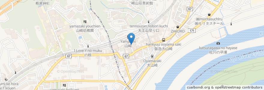 Mapa de ubicacion de tabi tabi en ژاپن, 京都府, 乙訓郡, 大山崎町.