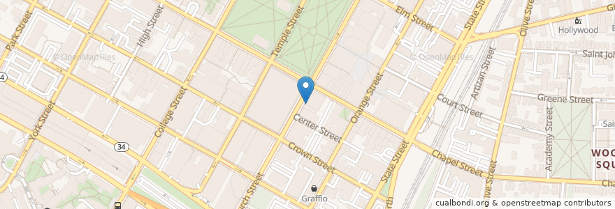 Mapa de ubicacion de Five Guys en الولايات المتّحدة الأمريكيّة, كونيتيكت, New Haven County, New Haven.