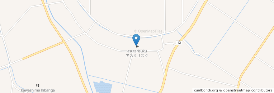 Mapa de ubicacion de アスタリスク en 일본, 사이타마현, 比企郡, 川島町.