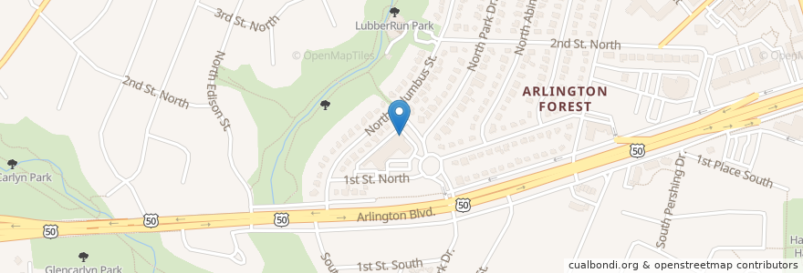 Mapa de ubicacion de Mathnasium Learning en ایالات متحده آمریکا, ویرجینیا, Arlington County, Arlington.