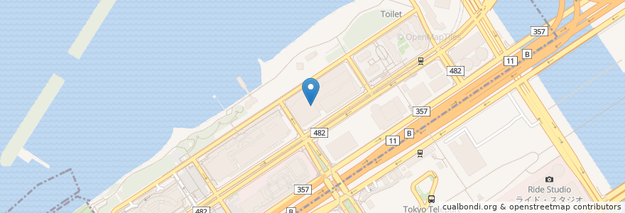 Mapa de ubicacion de 築地玉寿司 en 日本, 東京都, 江東区, 港区.