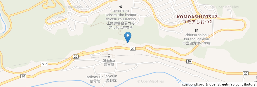 Mapa de ubicacion de 鼓楽神社 en 일본, 야마나시현, 上野原市.