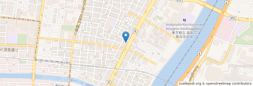 Mapa de ubicacion de 大戸屋 en 日本, 東京都, 台東区.