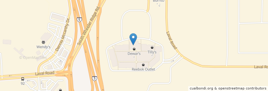 Mapa de ubicacion de Juicy Burger en United States, California, Kern County.