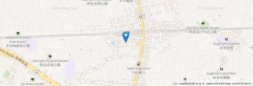 Mapa de ubicacion de とり成 en Jepun, 東京都, 杉並区.